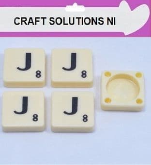 J - IVORY QUALITY SCRABBLE TILE LETTERS - PACKS OF 5,10,20,50. - GAME PIECES