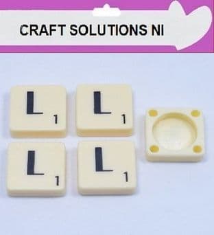 L - IVORY QUALITY SCRABBLE TILE LETTERS - PACKS OF 5,10,20,50. - GAME PIECES