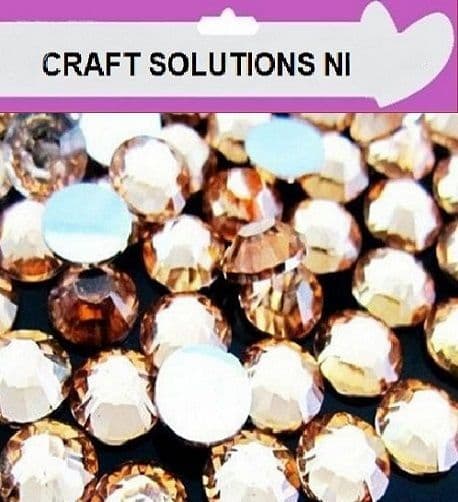 LIGHT PEACH - 1000 Flat Back Rhinestones Resin Gems Diamante Crystals 2mm 3mm 4mm 5mm