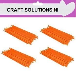 ORANGE - PLASTIC LOLLIPOP STICKS / CAKE POPS / SWEETS / LOLLIES / CRAFTS