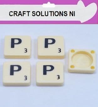 P - IVORY QUALITY SCRABBLE TILE LETTERS - PACKS OF 5,10,20,50. - GAME PIECES