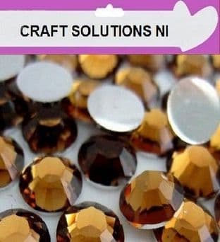 PALE COFFEE - 1000 Flat Back Rhinestones Resin Gems Diamante Crystals 2mm 3mm 4mm 5mm