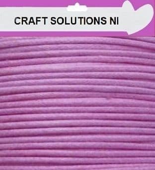 PALE PURPLE - WAXED COTTON CORD 10 METRES LONG x 1mm THICKNESS - 23 COLOURS JEWELLERY MAKING