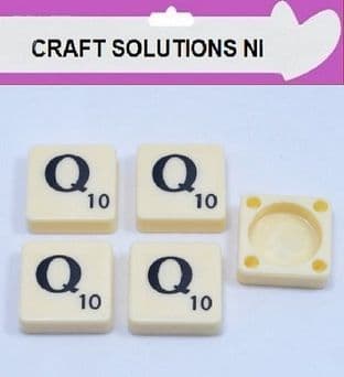Q - IVORY QUALITY SCRABBLE TILE LETTERS - PACKS OF 5,10,20,50. - GAME PIECES
