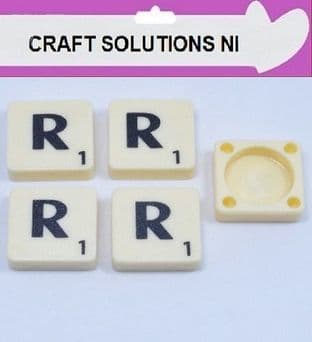 R - IVORY QUALITY SCRABBLE TILE LETTERS - PACKS OF 5,10,20,50. - GAME PIECES