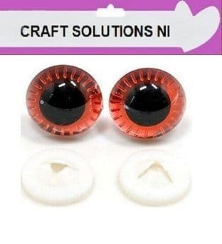 RED OWL EYES - MANY COLOURS - PLASTIC BACKS - Teddy Bear Making Soft Toy Animal
