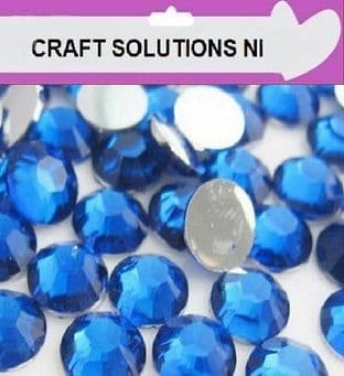 SAPPHIRE - 1000 Flat Back Rhinestones Resin Gems Diamante Crystals 2mm 3mm 4mm 5mm