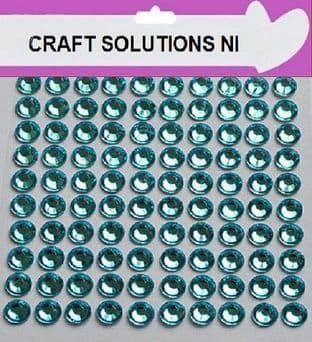 SELF ADHESIVE AQUA RHINESTONES STICK ON DIAMANTE GEMS 3mm 4mm 5mm 6mm