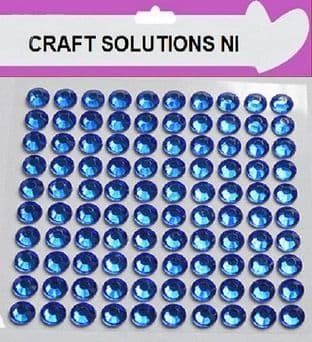 SELF ADHESIVE BLUE RHINESTONES STICK ON DIAMANTE GEMS 3mm 4mm 5mm 6mm