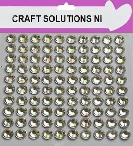 SELF ADHESIVE CRYSTAL AB RHINESTONES STICK ON DIAMANTE GEMS 3mm 4mm 5mm 6mm