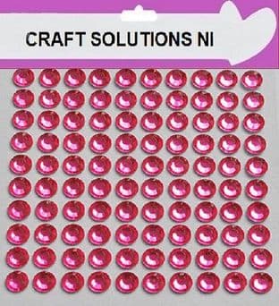 SELF ADHESIVE HOT PINK RHINESTONES STICK ON DIAMANTE GEMS 3mm 4mm 5mm 6mm