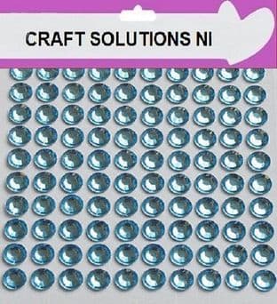 SELF ADHESIVE LIGHT BLUE RHINESTONES STICK ON DIAMANTE GEMS 3mm 4mm 5mm 6mm