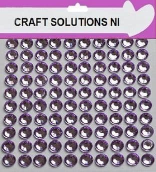 SELF ADHESIVE LIGHT PURPLE RHINESTONES STICK ON DIAMANTE GEMS 3mm 4mm 5mm 6mm