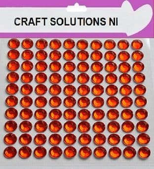 SELF ADHESIVE RED RHINESTONES STICK ON DIAMANTE GEMS 3mm 4mm 5mm 6mm