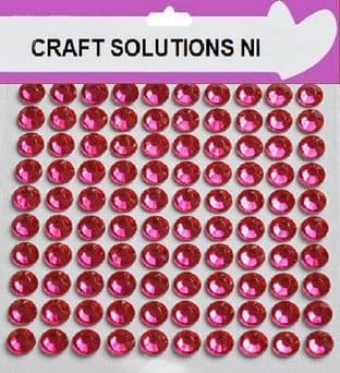 SELF ADHESIVE ROSE RHINESTONES STICK ON DIAMANTE GEMS 3mm 4mm 5mm 6mm