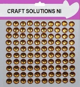 SELF ADHESIVE TOPAZ RHINESTONES STICK ON DIAMANTE GEMS 3mm 4mm 5mm 6mm