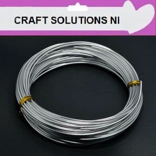 SILVER - ALUMINIUM CRAFT WIRE - MODELLING, JEWELLERY - 4 SIZES