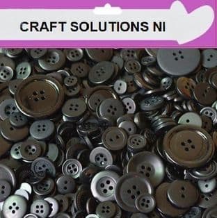 Top Quality BLACK Buttons / Plastic Buttons / Assorted Buttons / Arts & Crafts