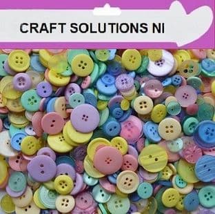 Top Quality PASTEL Buttons / Plastic Buttons / Assorted Buttons / Arts & Crafts