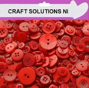 Top Quality RED Buttons / Plastic Buttons / Assorted Buttons / Arts & Crafts