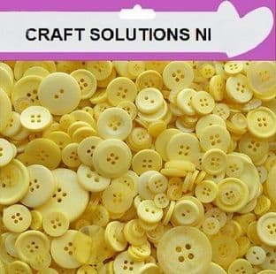 Top Quality YELLOW Buttons / Plastic Buttons / Assorted Buttons / Arts & Crafts