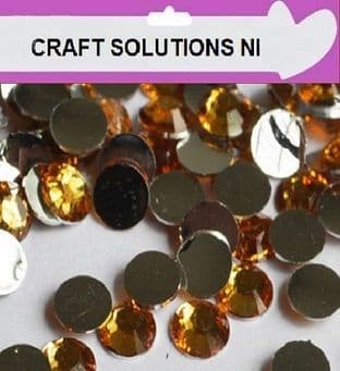 TOPAZ - 1000 Flat Back Rhinestones Resin Gems Diamante Crystals 2mm 3mm 4mm 5mm