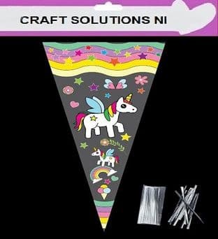 UNICORN - Cone Bags - Party Bags - Sweets - Cellophane Bags + Twist Ties