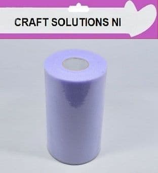 VIOLET - Tulle Roll - 6" Wide x 100yrds Craft Fabric - 24 Colours Available