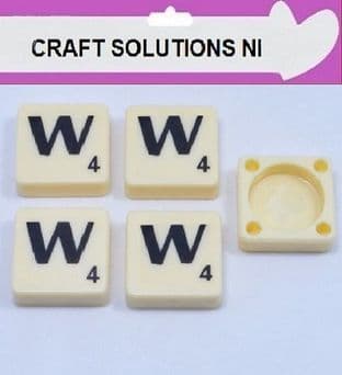 W - IVORY QUALITY SCRABBLE TILE LETTERS - PACKS OF 5,10,20,50. - GAME PIECES