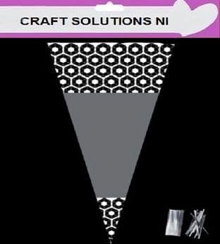 WHITE FOOTBALL - Cone Bags - Party Bags - Sweets - Cello Bags - With Twist Ties