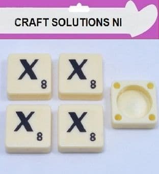X - IVORY QUALITY SCRABBLE TILE LETTERS - PACKS OF 5,10,20,50. - GAME PIECES
