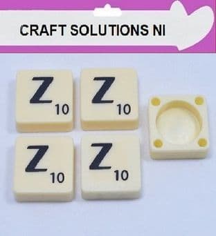 Z - IVORY QUALITY SCRABBLE TILE LETTERS - PACKS OF 5,10,20,50. - GAME PIECES