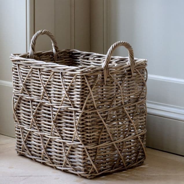 Tall Patterned Kubu Basket