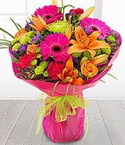 Aqua Bouquet in Vibrant Colours
