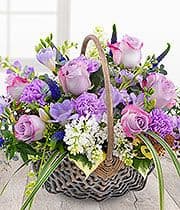 Purple Basket Arrangement