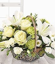White Basket Arrangement