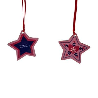 Headway Christmas Decoration - Blue and Red Star