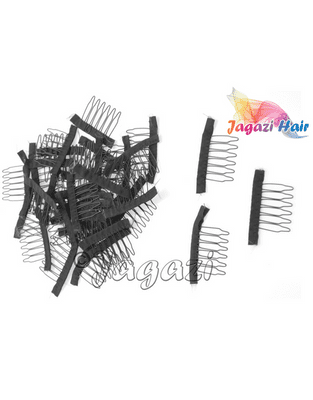 6 wrapped wig combs to secure your wigs