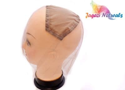 Brown Full Lace wig cap with ear to ear stretch.