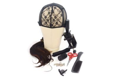 Complete Starter Wig Making Set. Full Wig Cap