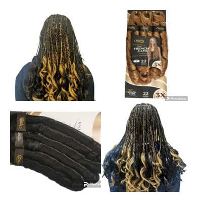 French Curl, Spanish braids. Spiral wavy curls for braiding hair extension