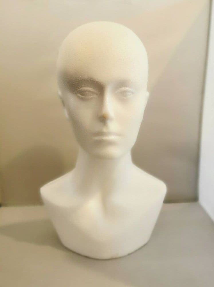 Model Poly Head Styrofoam Mannequin Head Display Stand