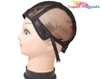S, M, L, XL. No Part.  Full Wig Cap. Adjustable Strap & Comb.