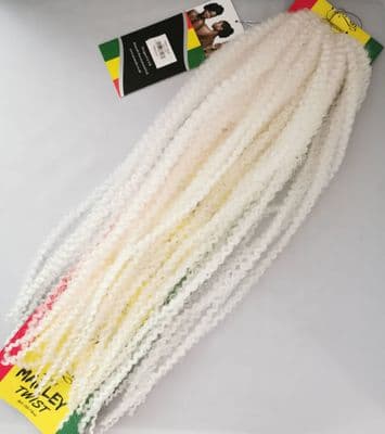 Snow White Cherish Marley. Afro Kinky Bulk Hair