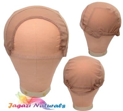 Snuggle Glueless Full Lace Wig Making Cap. Weaving Mesh Net With Strap