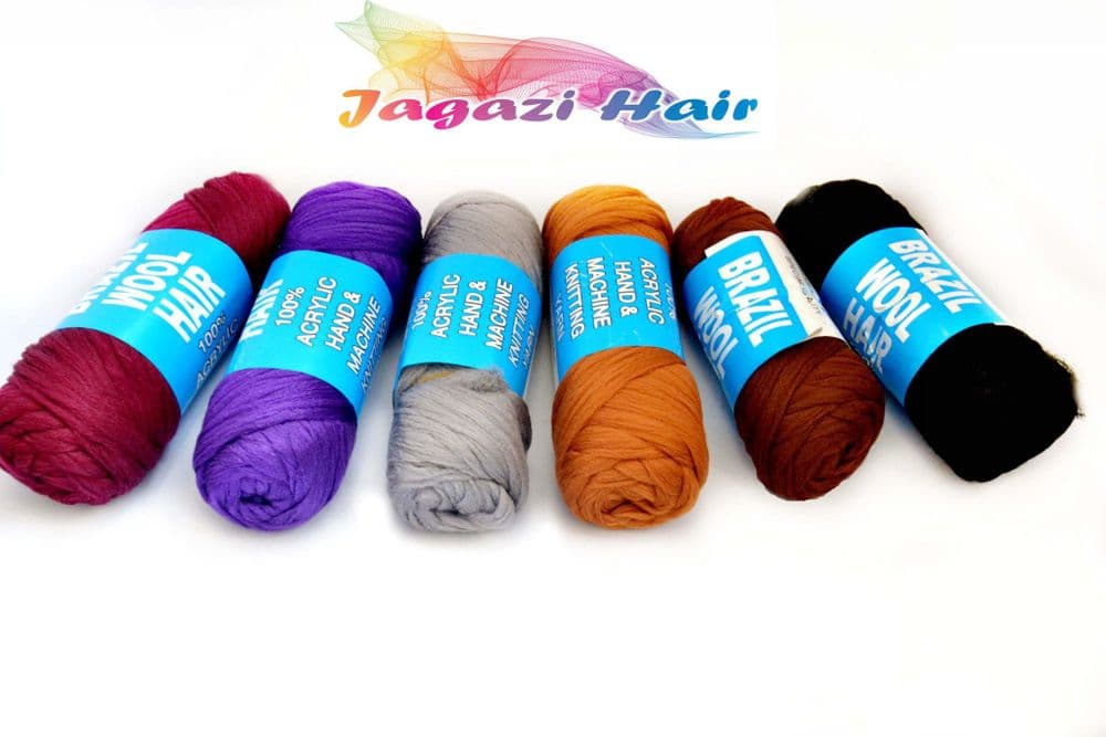Various Colours Brazilian Wool hair Faux Locks Braids Twists Knitting ...