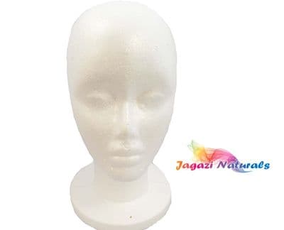 Wig Making Styrofoam Mannequin Head Display Stand. Hat, glasses, Wig. Model