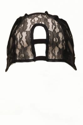 XL, L, M, S, Left, Right, Center U Part Weaving Cap. Wig Weaving Caps in Black