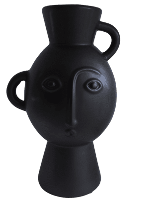 Amira Face Vase - Matt Black