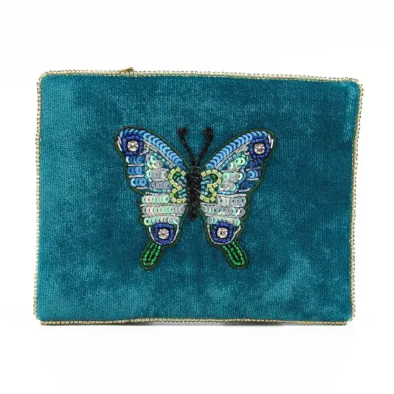 Blue Butterfly Small Pouch